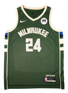 Signed Nike Icon Edition Pat Connaughton Milwaukee Bucks Swingman Jersey-front