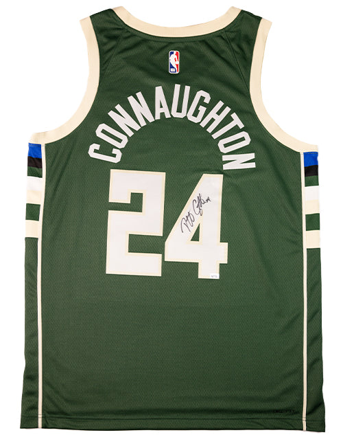 Signed Nike Icon Edition Pat Connaughton Milwaukee Bucks Swingman Jersey-back