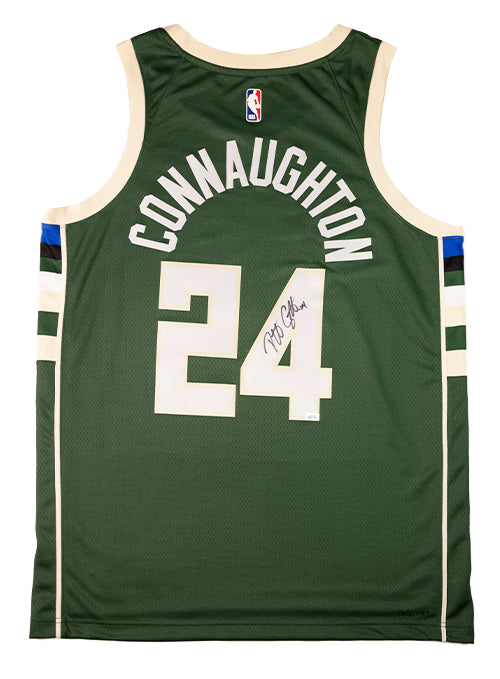 Signed Nike Icon Edition Pat Connaughton Milwaukee Bucks Swingman Jersey-back