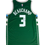 Signed Nike Icon Edition Marjon Beauchamp Milwaukee Bucks Swingman Jersey-back