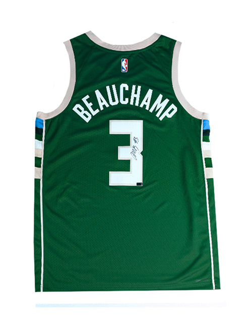 Signed Nike Icon Edition Marjon Beauchamp Milwaukee Bucks Swingman Jersey-back