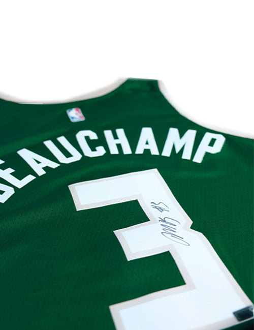 Signed Nike Icon Edition Marjon Beauchamp Milwaukee Bucks Swingman Jersey-signature