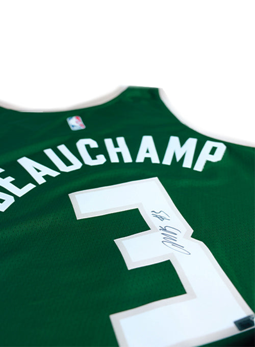 Signed Nike Icon Edition Marjon Beauchamp Milwaukee Bucks Swingman Jersey-signature