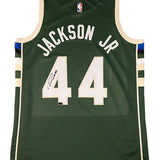 Signed Nike Icon Edition Andre Jackson Jr. Milwaukee Bucks Swingman Jersey-back