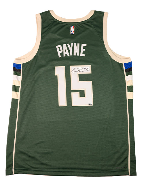 Signed Nike Icon Edition Cameron Payne Milwaukee Bucks Swingman Jersey-back