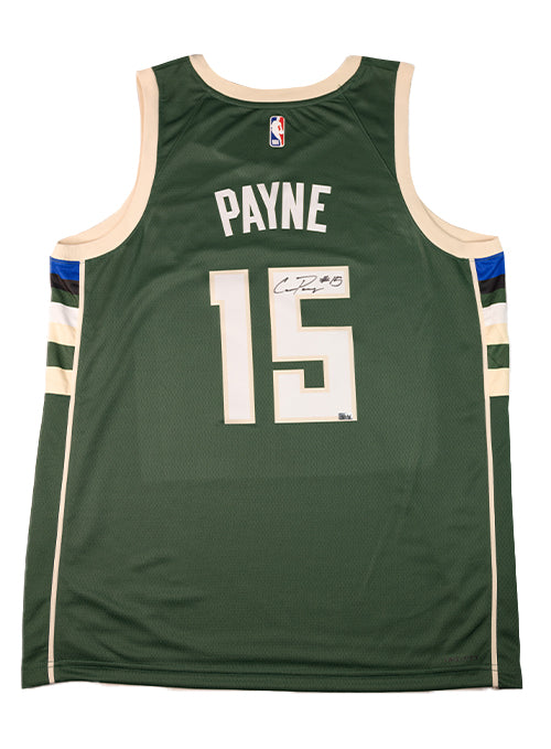 Signed Nike Icon Edition Cameron Payne Milwaukee Bucks Swingman Jersey-back