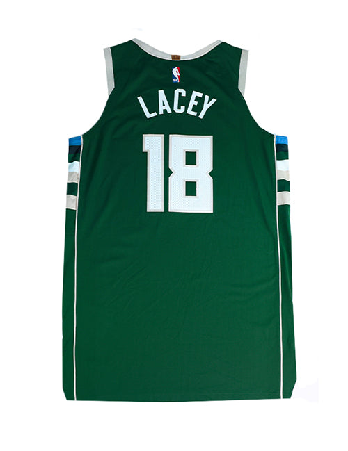 Player-Issued Nike Icon Edition Trevor Lacey Milwaukee Bucks Authentic Jersey-back