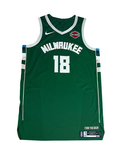 Player-Issued Nike Icon Edition Trevor Lacey Milwaukee Bucks Authentic Jersey-front