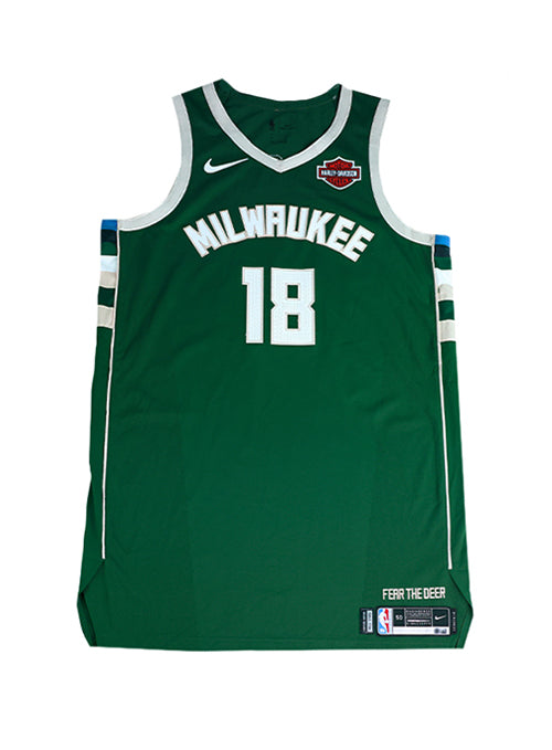 Player-Issued Nike Icon Edition Trevor Lacey Milwaukee Bucks Authentic Jersey-front