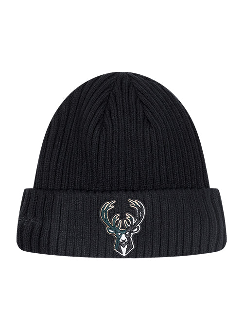 Pro Standard Split Logo Milwaukee Bucks Cuff Knit Hat-front