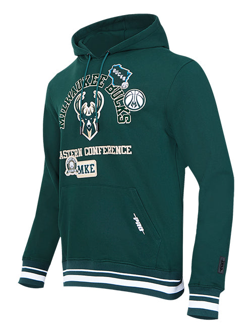 Pro Standard Area Code Milwaukee Bucks Hooded Sweatshirt-angled left 