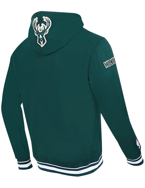 Pro Standard Area Code Milwaukee Bucks Hooded Sweatshirt- back angled