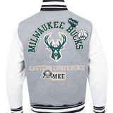 Pro Standard Area Code Milwaukee Bucks Wool Varsity Jacket-back