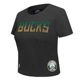 Women's Pro Standard Jewels Milwaukee Bucks T-Shirt-angled front