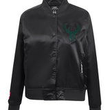 Women's Pro Standard Jewels Milwaukee Bucks Satin Jacket-front