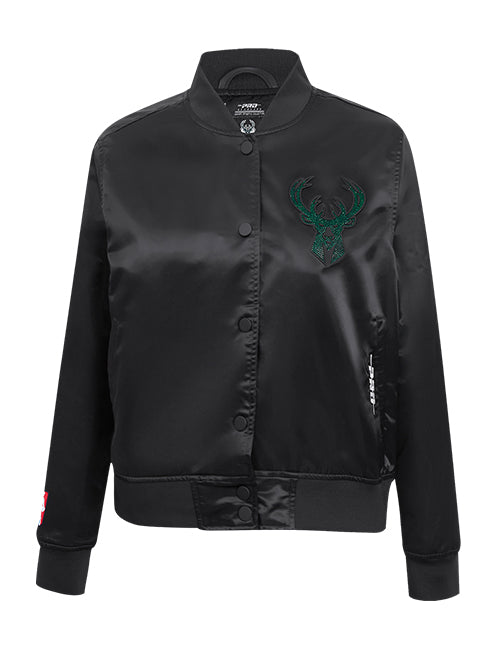 Women's Pro Standard Jewels Milwaukee Bucks Satin Jacket-front