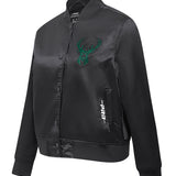 Women's Pro Standard Jewels Milwaukee Bucks Satin Jacket-angled front