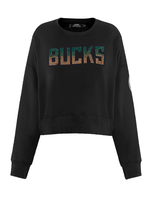 Women's Pro Standard Jewels Milwaukee Bucks Crewneck Sweatshirt-front