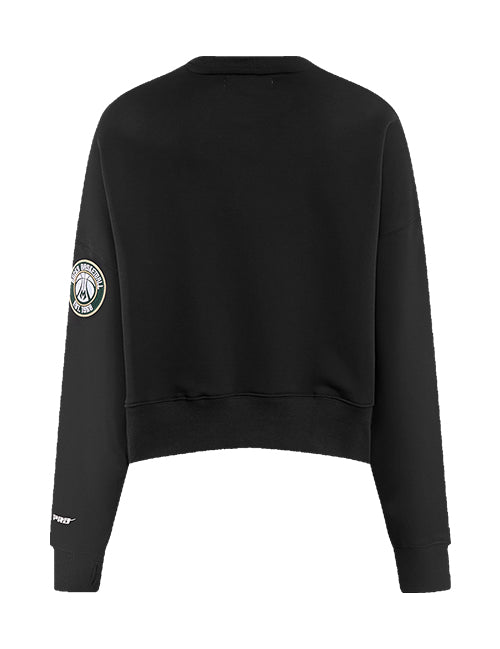 Women's Pro Standard Jewels Milwaukee Bucks Crewneck Sweatshirt-back