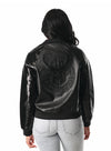 Women's The Wild Collective Faux Leather Sequin Milwaukee Bucks Jacket-back