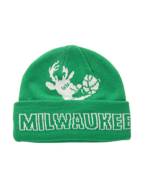 Mitchell & Ness Milwaukee Bucks Swagger Knit Hat-front