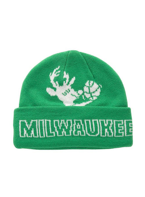 Mitchell & Ness Milwaukee Bucks Swagger Knit Hat-front