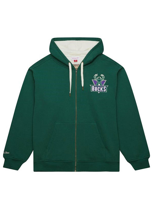 Mitchell & Ness HWC '93 Primetime Milwaukee Bucks Full-Zip Hooded Sweatshirt-front