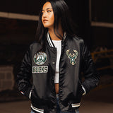 Women's Pro Standard Milwaukee Bucks Retro Classic Satin Jacket-front