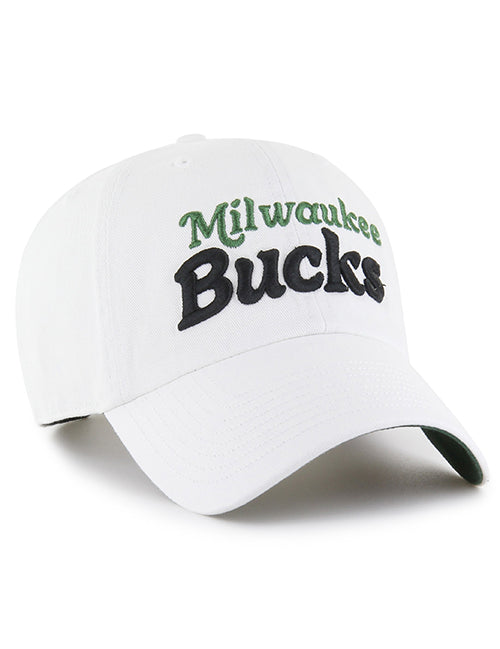 Women's '47 Brand Pensacola Arena Clean Up Milwaukee Bucks Adjustable Hat- angled right