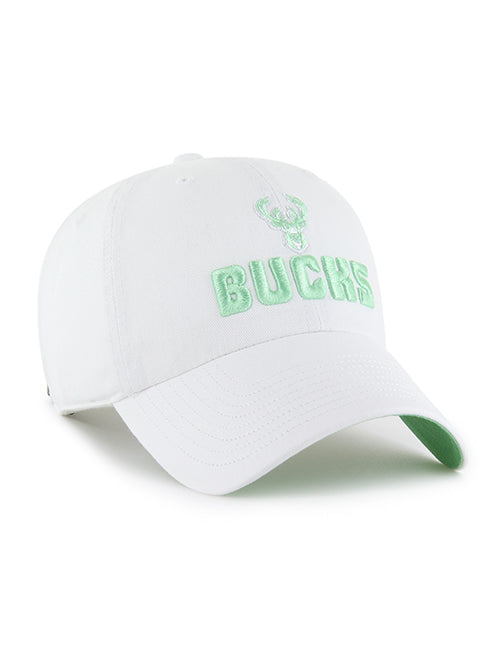 Women's '47 Brand Milwaukee Bucks Luminance Clean Up Adjustable Hat-angled right 