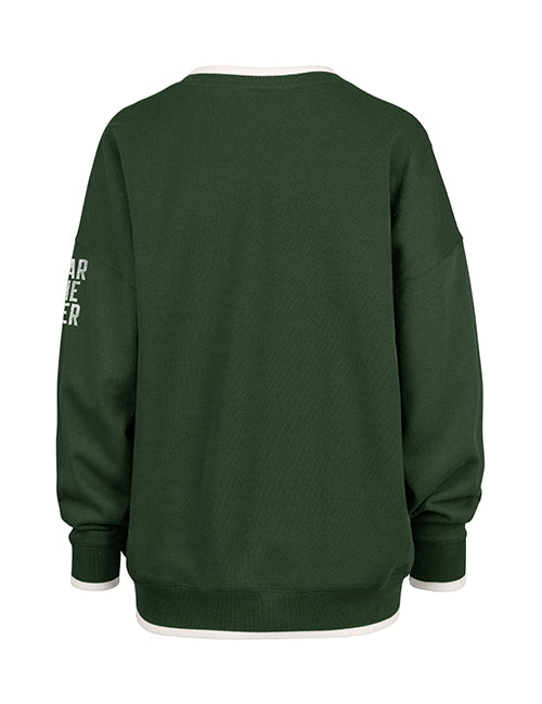 Women's '47 Brand Milwaukee Bucks Wax Pack Daze Crewneck Sweatshirt-back