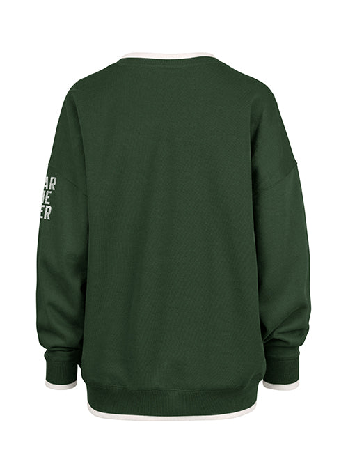 Women's '47 Brand Milwaukee Bucks Wax Pack Daze Crewneck Sweatshirt-back