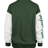 Women's '47 Brand Andie Double Arena Milwaukee Bucks Crewneck Sweatshirt-back