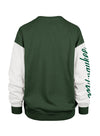 Women's '47 Brand Andie Double Arena Milwaukee Bucks Crewneck Sweatshirt-back