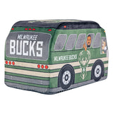 Uncanny Brands Milwaukee Bucks 8'' Giannis and Damian Bus Plush Toy-back, angled right 