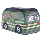 Uncanny Brands Milwaukee Bucks 8'' Giannis and Damian Bus Plush Toy-back, angled left