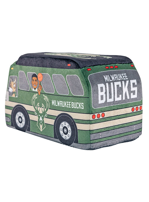 Uncanny Brands Milwaukee Bucks 8'' Giannis and Damian Bus Plush Toy-back, angled left