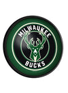 The Fan-Brand Milwaukee Bucks Round Slimline Lighted Wall Sign-front