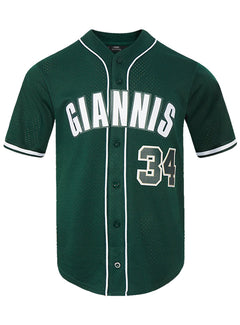 Pro Standard Giannis Antetokounmpo Milwaukee Bucks Baseball Mesh Jersey-front