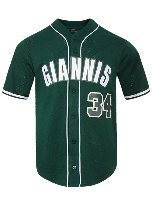 Pro Standard Giannis Antetokounmpo Milwaukee Bucks Baseball Mesh Jersey-front