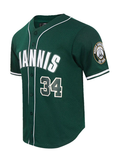 Pro Standard Giannis Antetokounmpo Milwaukee Bucks Baseball Mesh Jersey-angled front