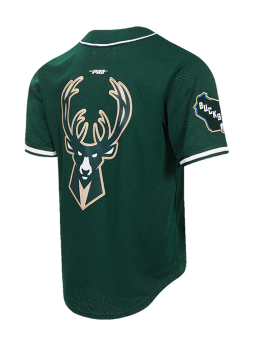 Pro Standard Giannis Antetokounmpo Milwaukee Bucks Baseball Mesh Jersey-angled back
