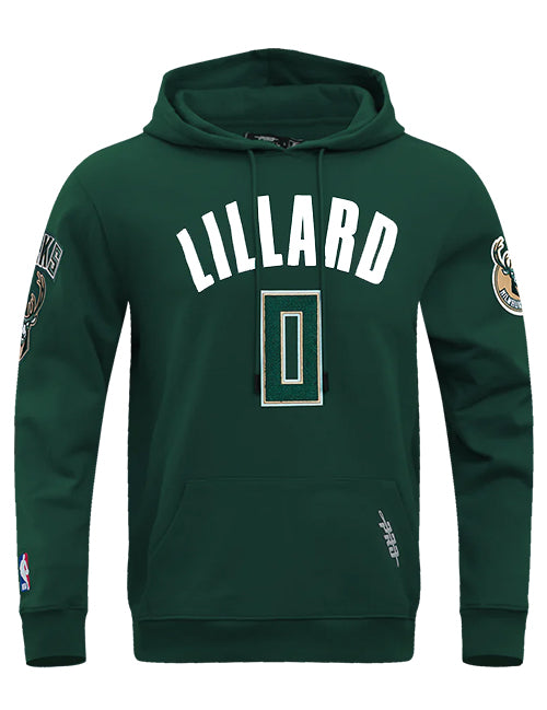 Pro Standard Damian Lillard Milwaukee Bucks Hooded Sweatshirt-front