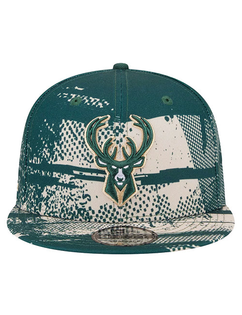 New Era 2024-25 Tip Off 9Fifty Milwaukee Bucks Snapback Hat-front