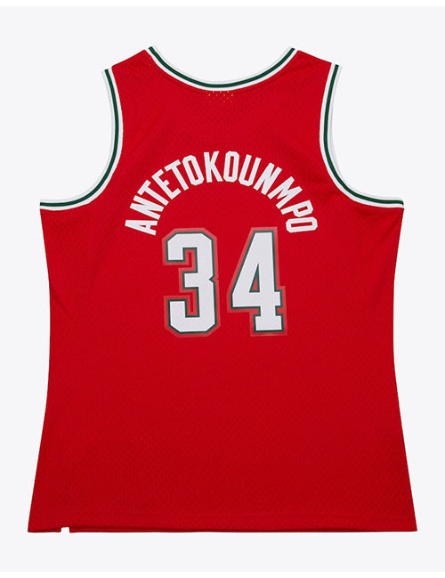 Mitchell & Ness HWC '14 Giannis Antetokounmpo Milwaukee Bucks Swingman Jersey-back