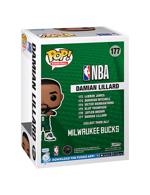 Funko Pop! Damian Lillard Milwaukee Bucks Figure-back