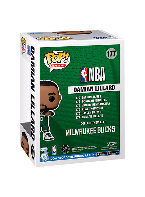 Funko Pop! Damian Lillard Milwaukee Bucks Figure-back