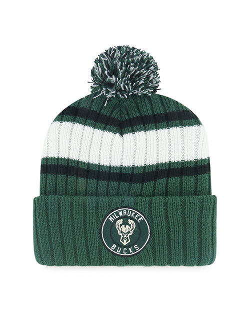 '47 Brand Plateau Milwaukee Bucks Pom Cuff Knit Hat-front