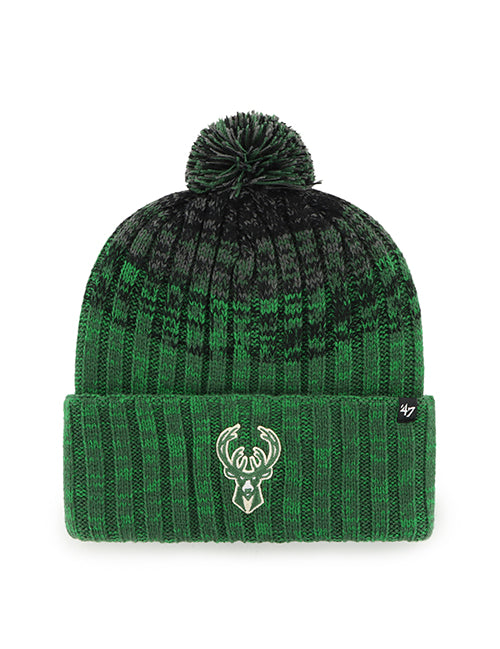 '47 Brand Milwaukee Bucks Cascade Pom Cuff Knit Hat-front