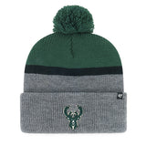 '47 Brand Lottery Milwaukee Bucks Pom Cuff Knit Hat-front